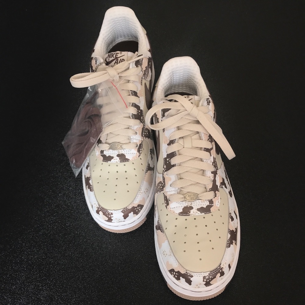 Nike | NWT 2Ks Air Force 1 One Prem Brown Tan Camo